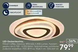 Möbel Rieger LED-Deckenleuchte, Metall Coffee Angebot