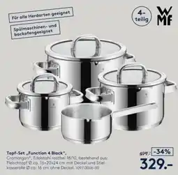 Möbel Rieger Topf-Set „Function 4 Black“, Cromargan® Angebot