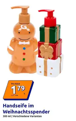 Action Handseife im Weihnachtsspender Angebot