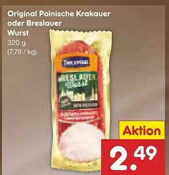 Netto Marken-Discount Original Polnische Krakaer Oder Breslauer Wurst Angebot