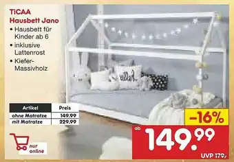 Netto Marken-Discount Ticaa Hausbett Jano Angebot