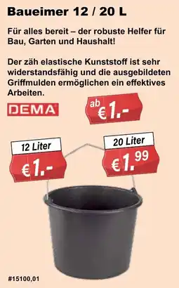 Stabilo Fachmarkt Baueimer 12 / 20 L Angebot