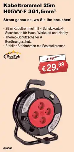 Stabilo Fachmarkt Kabeltrommel 25m H05VV-F 3G1,5mm² Angebot