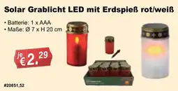 Stabilo Fachmarkt Solar Grablicht LED mit Erdspieß rot/weiß Angebot