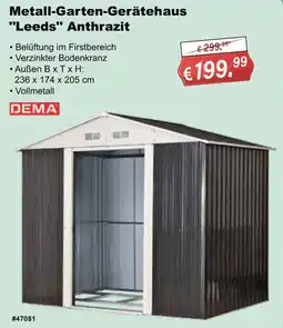 Stabilo Fachmarkt Metall-Garten-Gerätehaus "Leeds" Anthrazit Angebot