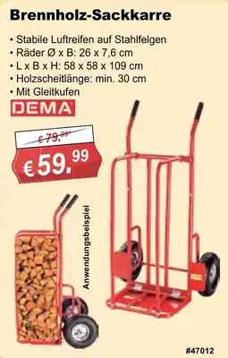 Stabilo Fachmarkt Brennholz-Sackkarre DEMA Angebot