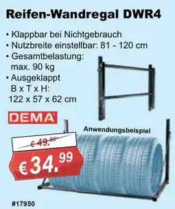 Stabilo Fachmarkt Reifen-Wandregal DWR4 Angebot