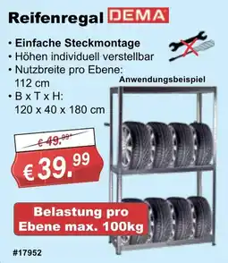 Stabilo Fachmarkt Reifenregal DEMA Angebot