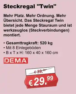 Stabilo Fachmarkt Steckregal "Twin" DEMA Angebot