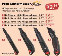 Stabilo Fachmarkt Profi Cuttermesser KesTek Angebot