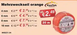 Stabilo Fachmarkt Mehrzweckseil orange KesTek Angebot