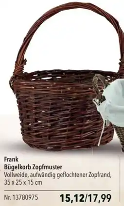 CITTI Markt Frank Bügelkorb Zopfmuster Angebot