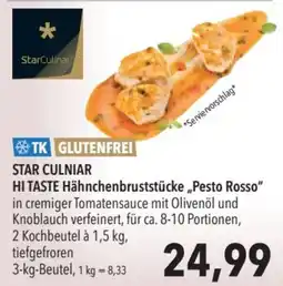 CITTI Markt STAR CULNIAR HI TASTE Hähnchenbruststücke „Pesto Rosso“ Angebot