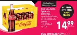 CITTI Markt Coca-Cola, Fanta, Sprite oder mezzo mix Angebot