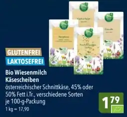 CITTI Markt Bio Wiesenmilch Käsescheiben Angebot