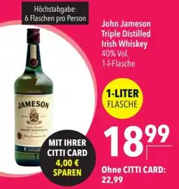 CITTI Markt John Jameson Triple Distilled Irish Whiskey Angebot