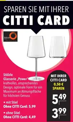 CITTI Markt Stölzle Glasserie „Power“ Angebot
