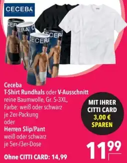 CITTI Markt Ceceba T-Shirt Rundhals oder V-Ausschnitt Angebot