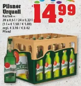 trinkgut Pilsner Urquell 20x0,5L/24x0,33L Angebot