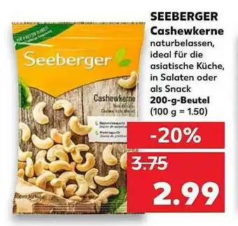 Kaufland Seeberger Cashewkerne Angebot