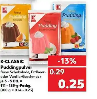 Kaufland K-classic Puddingpulver Angebot