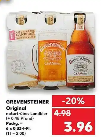 Kaufland Grevensteiner Original Angebot