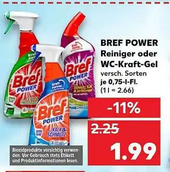 Kaufland Bref Power Reiniger Oder Wc-kraft-gel Angebot