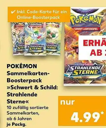 Kaufland Pokémon Sammelkarten-boosterpack »schwet & Schild: Strahlende Sterne« Angebot