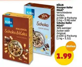 PENNY Kölln Knusper Hafer Müsli Oder Schoko Hafer Müsli Angebot