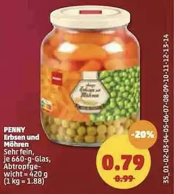 PENNY Penny Erbsen Und Möhren Angebot