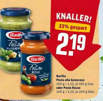 REWE Kaufpark Barilla Pesto All Genovese Oder Pesto Rosso Angebot