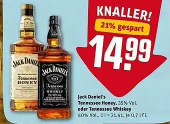 REWE Kaufpark Jack Daniel's Tennessee Honey Oder Tennessee Whiskey Angebot