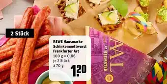 REWE Kaufpark Rewe Hausmarke Schinkenmettwurst Frankfurter Art Angebot