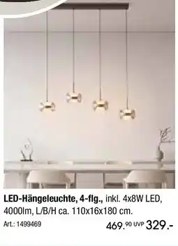 Zurbrüggen Paul Neuhaus LED-Hängeleuchte, 4-flg., Angebot