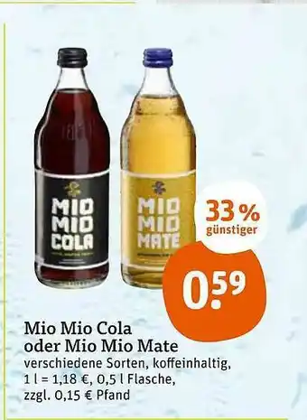 tegut Mio Mio Cola Oder Mate Angebot