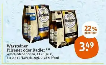 tegut Warsteiner Pilsener Oder Radler Angebot