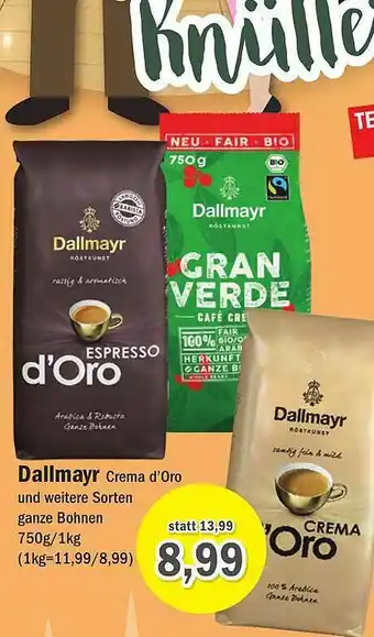 Aktiv Irma Dallmayr Crema D'oro Angebot