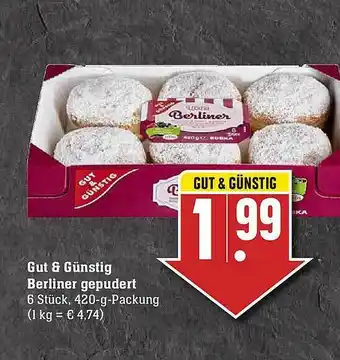 Edeka Gut & Günstig Berliner Gepudert Angebot