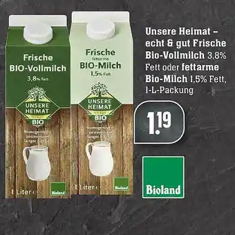 Edeka Unsere Heimat Bio-vollmilch Oder Fettarme Bio-milch Angebot