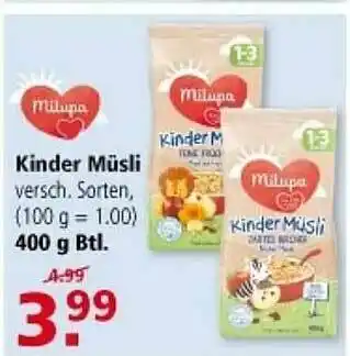 Multi Markt Milupa Kinder Müsli Angebot