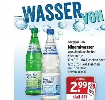 Wasgau Bergquellen Mineralwasser Angebot