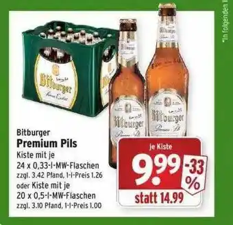 Wasgau Bitburger Premium Pils Angebot