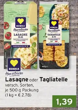 CAP Markt EDEKA Herzstücke Lasagne oder Tagliatelle Angebot