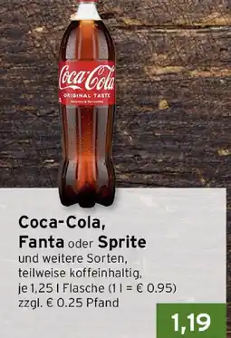 CAP Markt Coca-Cola, Fanta oder Sprite Angebot