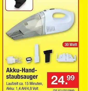 Zimmermann Akku-hand Staubsauger Angebot