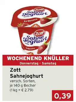 CAP Markt Zott Sahnejoghurt Angebot
