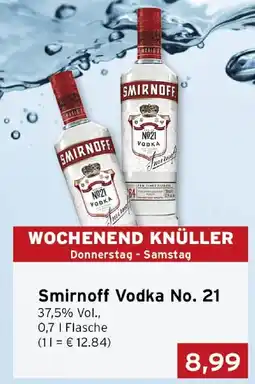 CAP Markt Smirnoff Vodka No. 21 Angebot