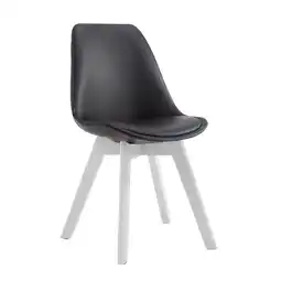 Netto Marken-Discount CLP Stuhl Manado Kunstleder Weiß Farbe: schwarz, Gestell Farbe: weiß Angebot