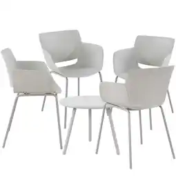 Netto Marken-Discount CLP Sitzgruppe Berena 4er Farbe: hellgrau, Set-Inhalt: 4 Stühle Angebot