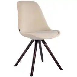 Netto Marken-Discount CLP Besucherstuhl Toulouse Samt Rund cappuccino Farbe: creme, Gestell Farbe: cappuccino Angebot